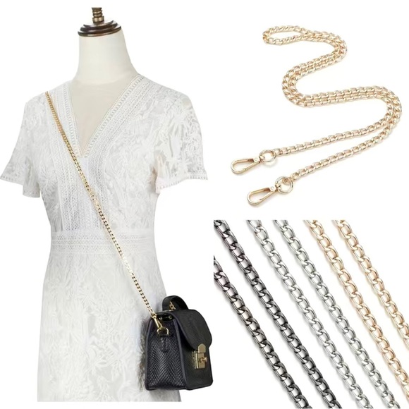 Handbags - 39.5” Crossbody chain replacement strap-GOLD